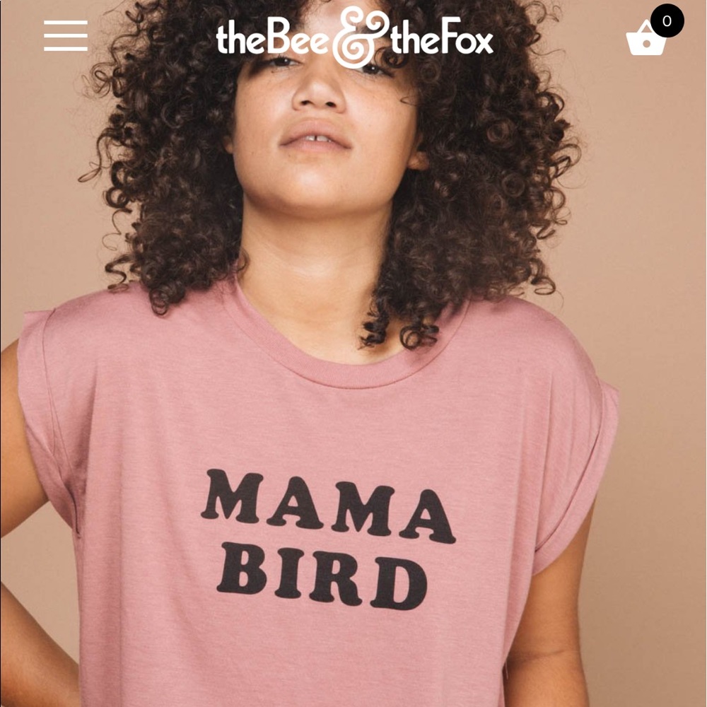 The Bee & The Fox Mama Bird muscle tee - mauve